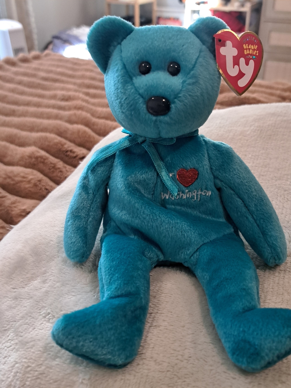 TY Beanie Baby - Washington the Bear (I Love Washington - State Excl) (8.5 inch)